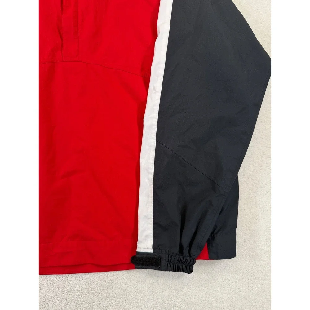 FootJoy DryJoys Mens XL Golf Windbreaker Jacket Red Black White 1/4 Zip Pullover